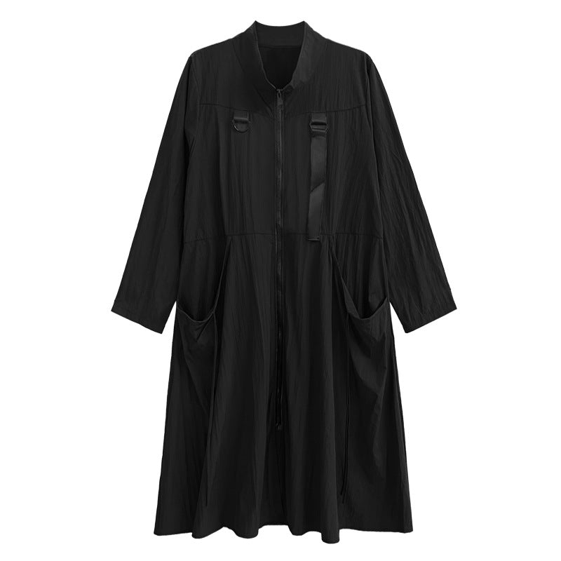 【アウター】韓国風 春秋 カジュアル 気質よい スタンドネック トレンチコート