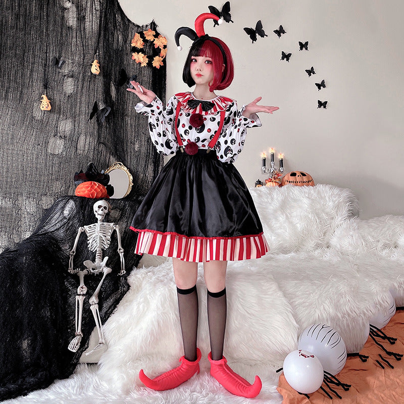 【ハロウィン】コスプレ サーカス ジョーカー ワンピース マジシャン 演出衣装 レディース 大人用