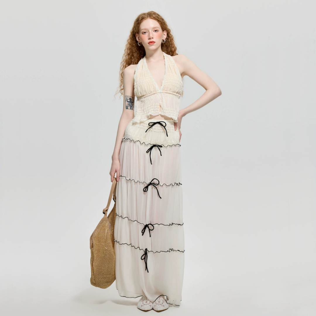 【グッズ】夏 リゾートビーチ向け セパレート ビキニトップ+ショーツ+スカート 3点セット 水着 【SHシリーズ】