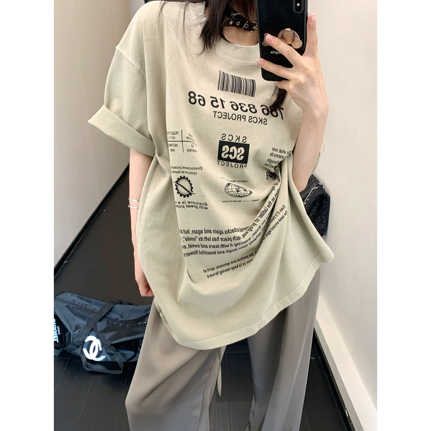 【トップス】夏 ルース レトロ カップル 半袖 プリント Tシャツ【FCシリーズ】