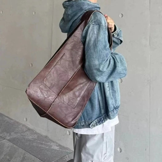 【バッグ】日系 通勤 男女兼用 シンプル ショルダーバッグ