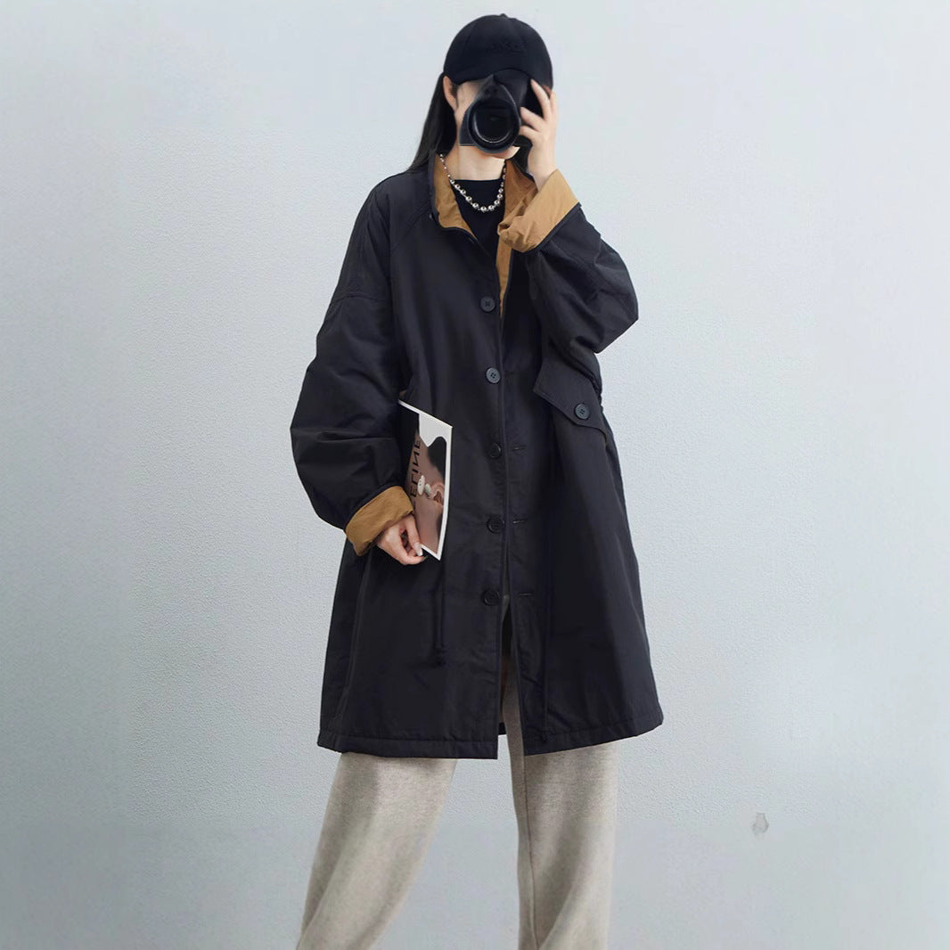 【アウター】シンプル 秋冬 カジュアル ゆったり プラスサイズ 綿入れコート