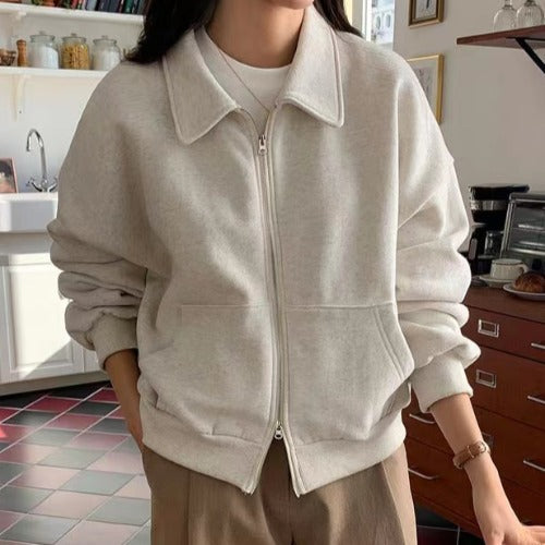 【アウター】韓国風 chic 若見え 折り襟 春秋 高品質 カーディガン