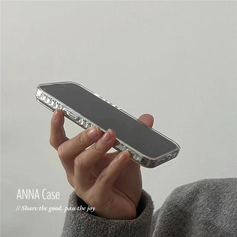 【グッズ】高級感 ニッチデザイン シルバー羽紗 対応 iPhone 16 Pro Max / iPhone 14 / iPhone 12 Pro / iPhone 15 / iPhone 13 Pro Max 耐衝撃保護ケース スマホケース