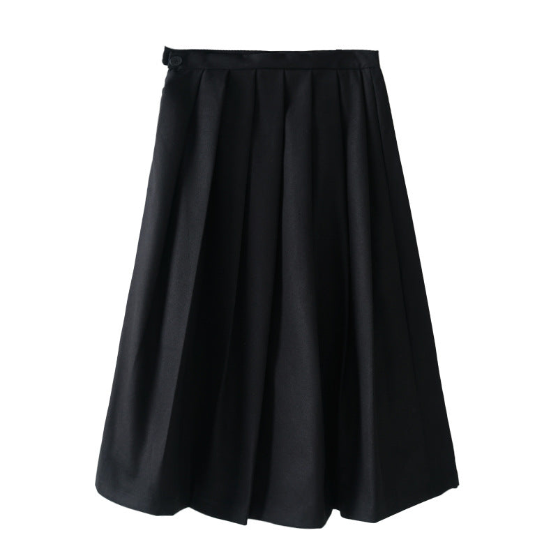 【ボトムス】春 秋 冬 ハイウエスト Aライン プリーツスカート 【AHシリーズ】
