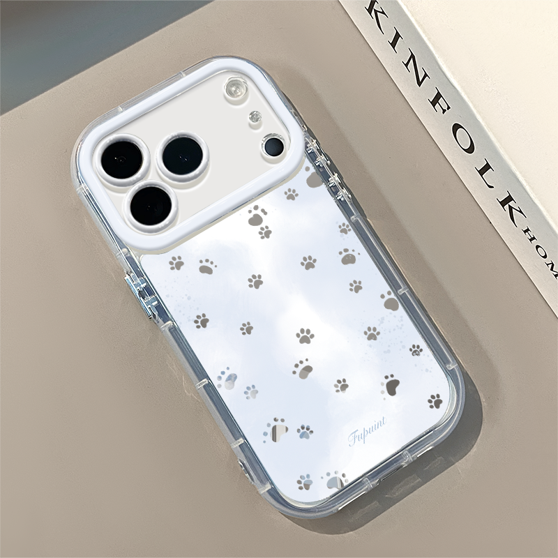 【グッズ】爪跡デザイン ミラー クリームケース iPhone17 Pro / iPhone16 Pro Max対応 耐衝撃 ケース