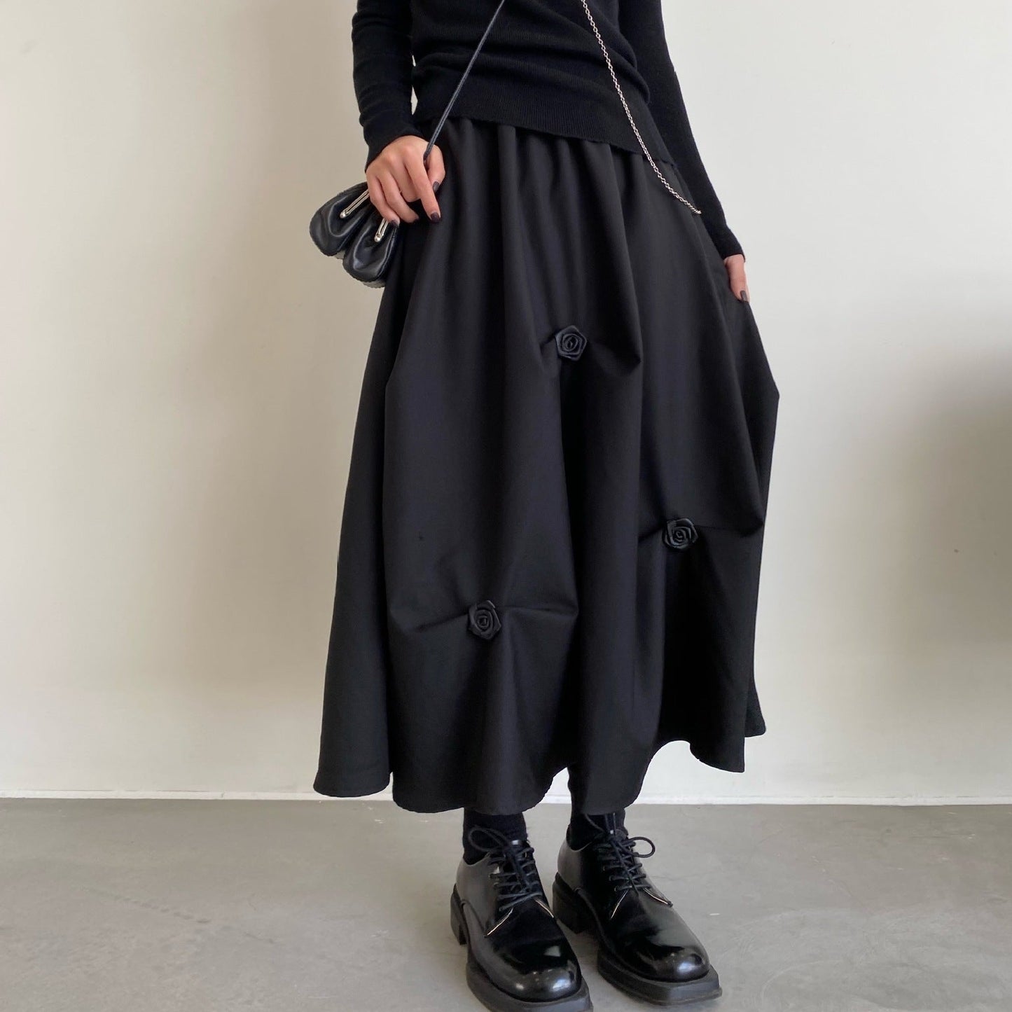 【ボトムス】個性派 春夏秋冬 イレギュラー シャーリング Aライン スカート【AHシリーズ】