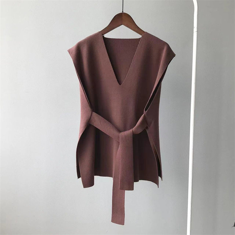 【トップス】春秋冬 海外トレンド Vネック 高品質 ベスト