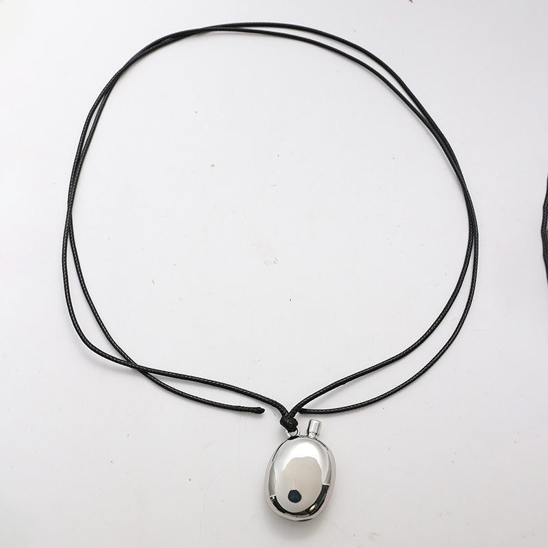 【🎁 B2G1|先行スタート!】【グッズ】トレンディ ユニセックス 質感 モダン ロングペンダント ネックレス