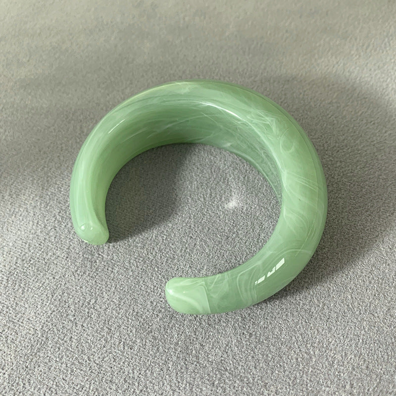 【🎁 B2G1|先行スタート!】【グッズ】樹脂 腕輪 ぼかし染め ラウンド 開け口 ブレスレット