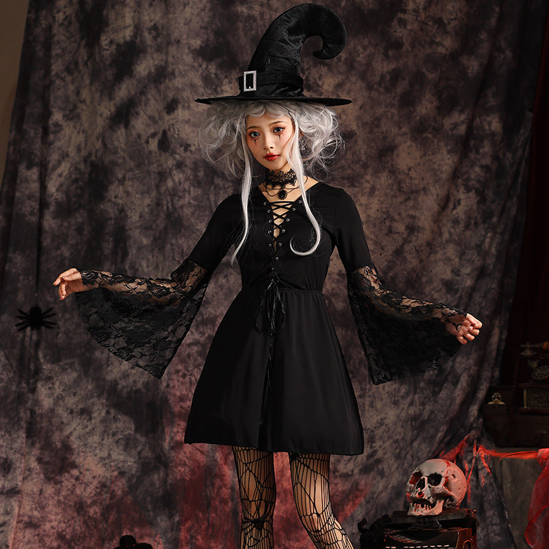 ハロウィン】コスプレ ダークゴシック デビル ウィッチ メッシュ 仮装