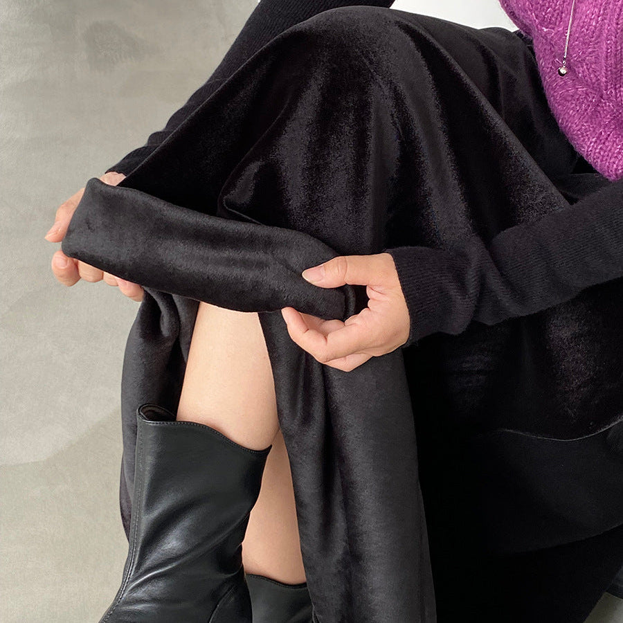 【ボトムス】❄️冬必須!あったかベロアスカート Aラインフレア レディース 高級感【JZシリーズ】