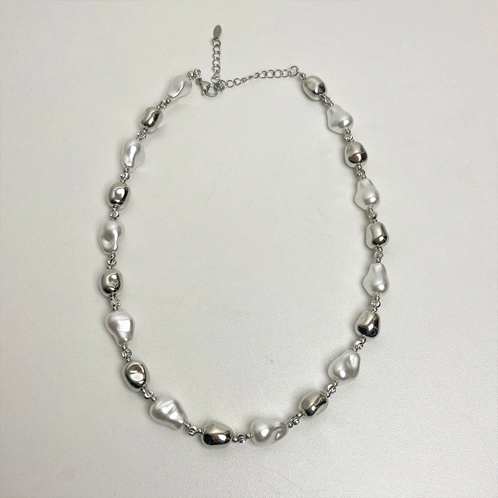 【🎁 B2G1|先行スタート!】【グッズ】复古不規則バロックパールネックレス レディース 高級感 シンプル 気質 チョーカー トレンド