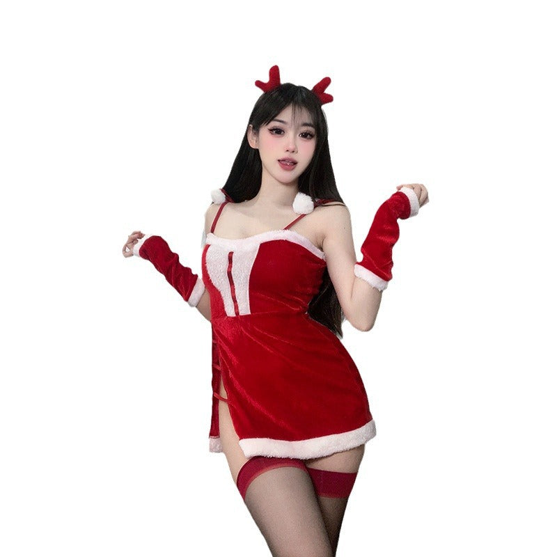 【クリスマス】コスプレ ピュア チューブトップ タイトスカート セクシーランジェリー