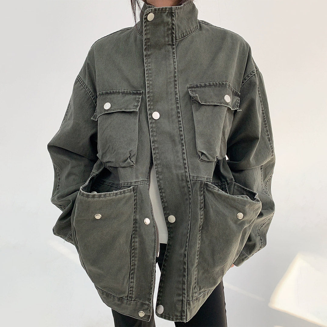 【7~10日内発送】【アウター】春秋 アメリカンスタイル oversize 合わせやすい ジャケット【FCシリーズ】