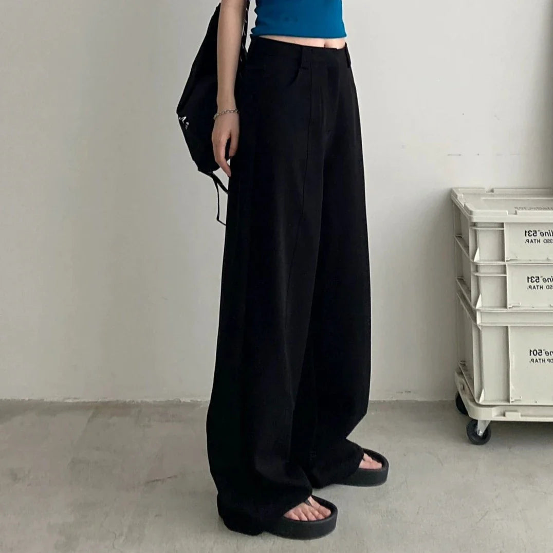 【10~15日内発送】【ボトムス】ハイウエスト春夏秋冬 着痩せ カジュアル パンツ 【FCシリーズ】