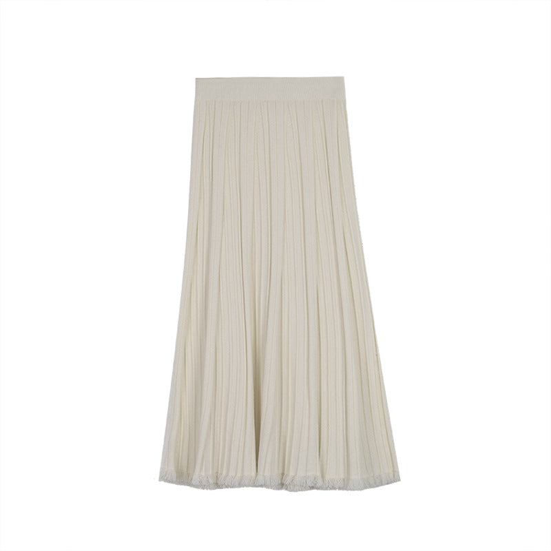 【ボトムス】上品 ニット 春 秋 冬 プリーツスカート 【JZシリーズ】