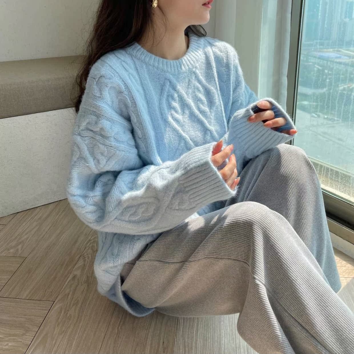 【トップス】秋冬 人気 スウィート 合わせやすい ニットセーター