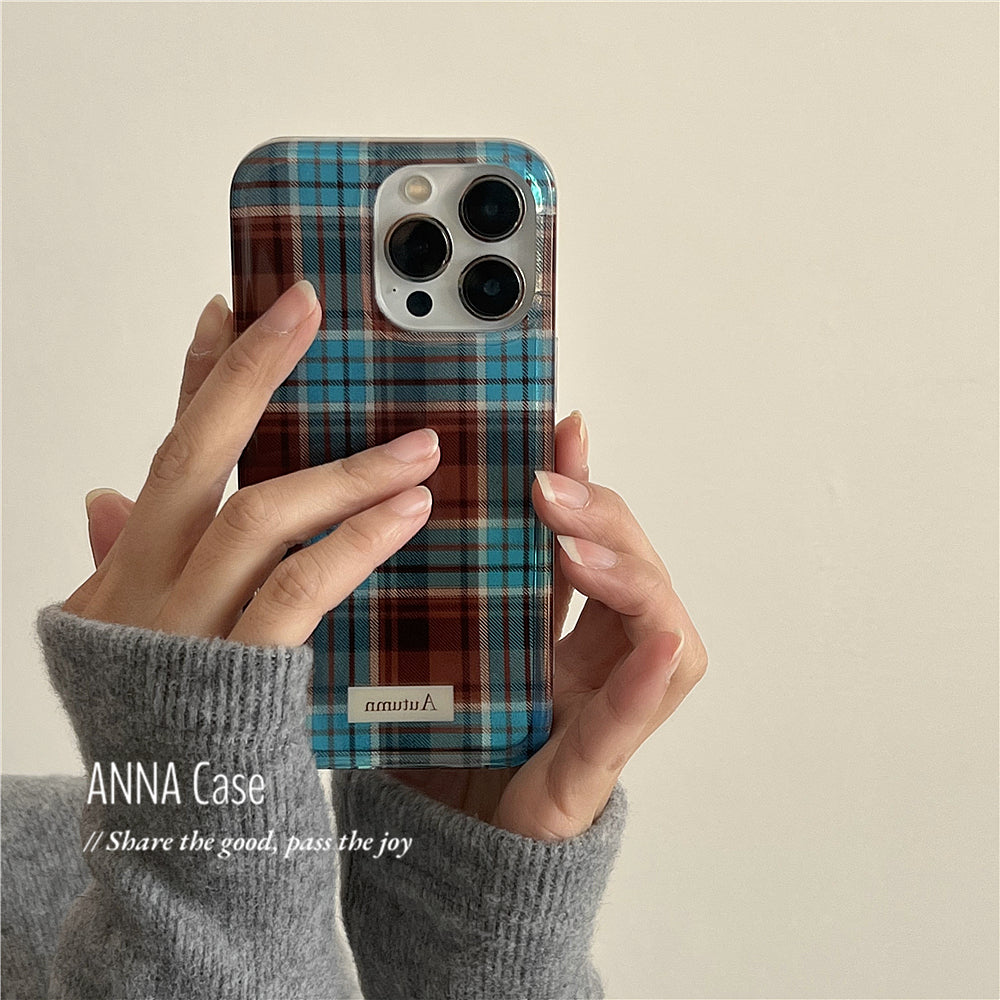 【グッズ】 韓国INS風 ニッチデザインチェック柄ソフトケースiPhone 16 Pro Max / iPhone 14 / iPhone 12 Pro / iPhone 15 / iPhone 13 Pro Max 耐衝撃保護ケース スマホケース