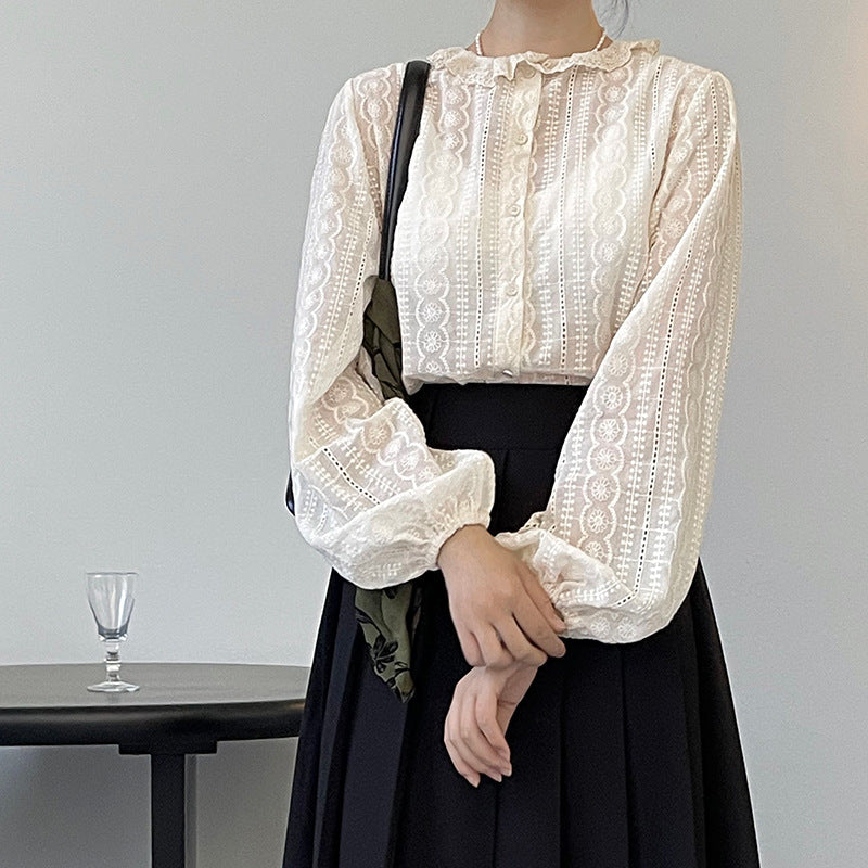 【トップス】春秋 レトロ レース レディース 若見え シャツ【JZシリーズ】