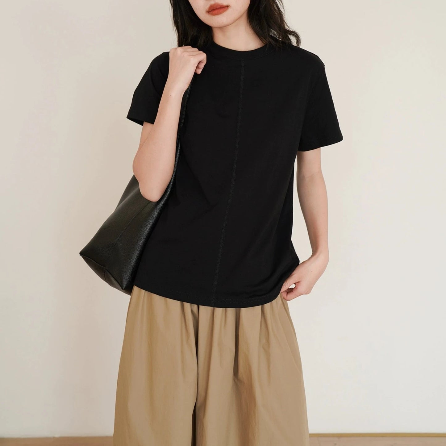 【トップス】今季マスト無地 夏 主役級 Tシャツ