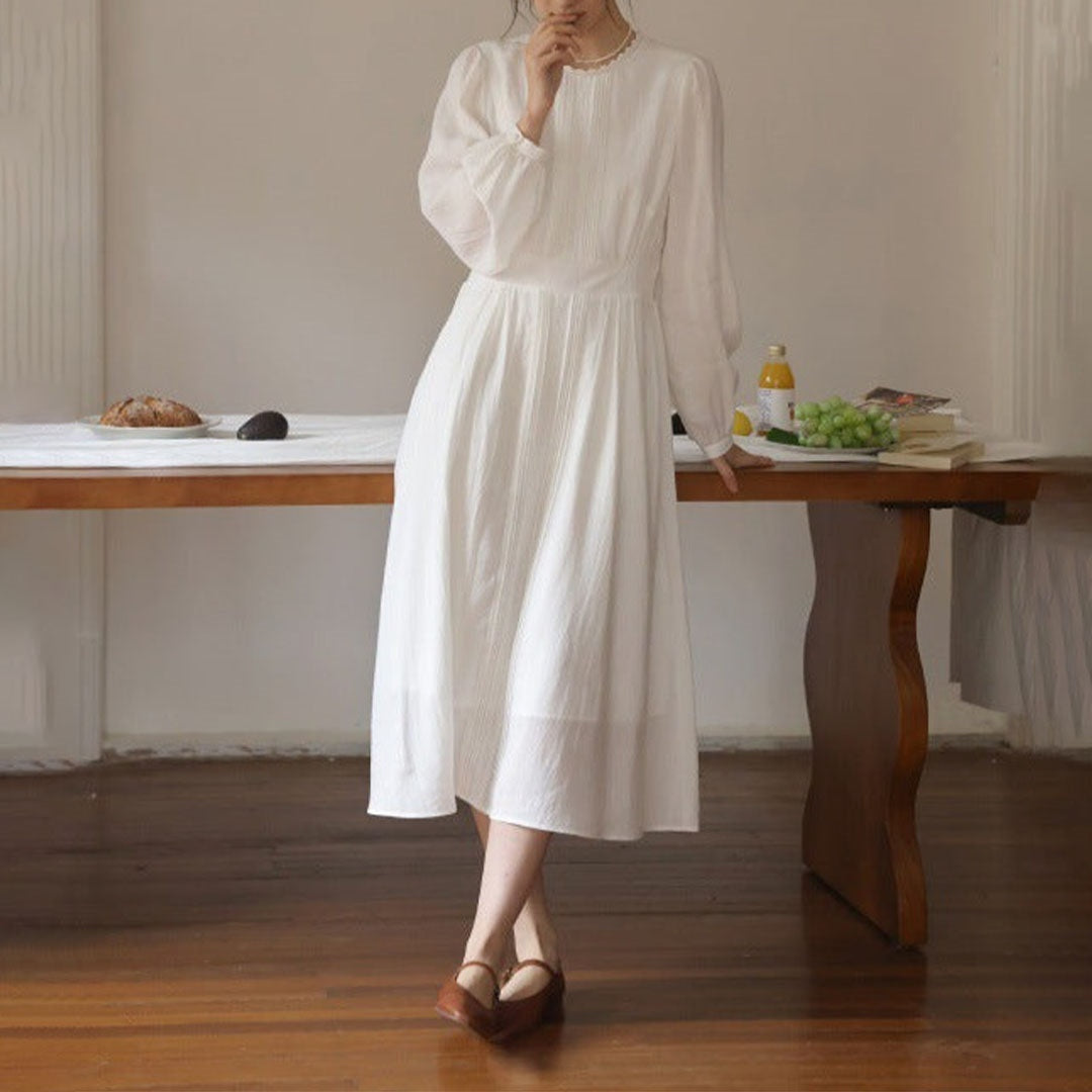 【ワンピース】春秋新作 スウィート 気質よい ランタンスリーブ 長袖ワンピース