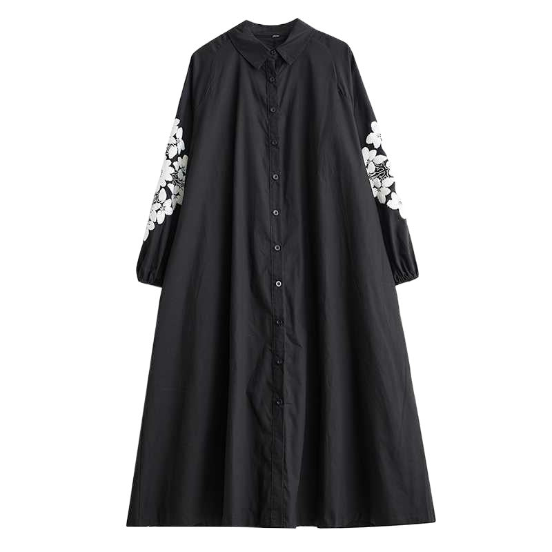 【ワンピース】春 秋 冬 シンプル プリント 切り替え 大きいサイズ 長袖 ワンピース 【SHシリーズ】