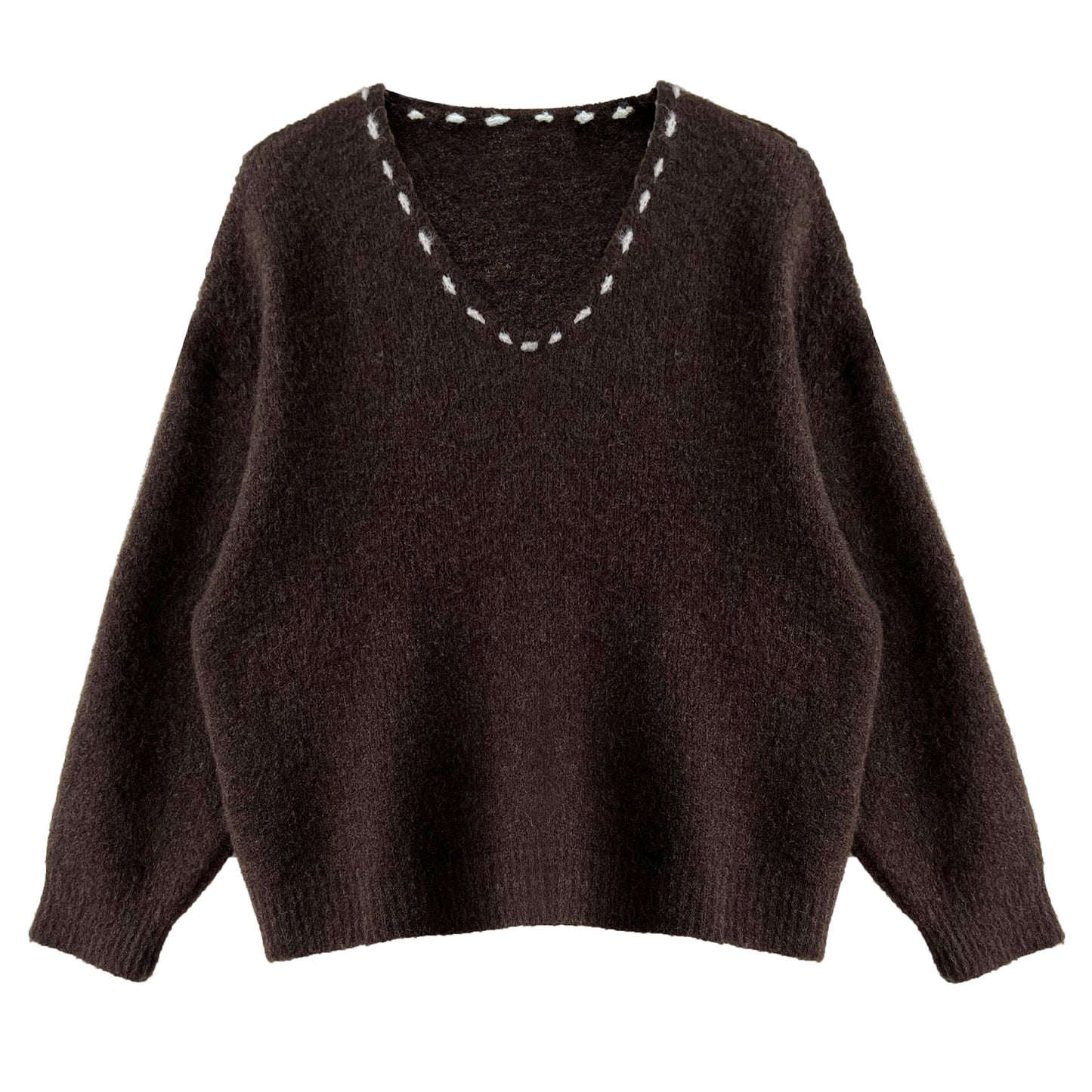 【トップス】秋冬 Vネック レトロ ニット セーター【SNシリーズ】