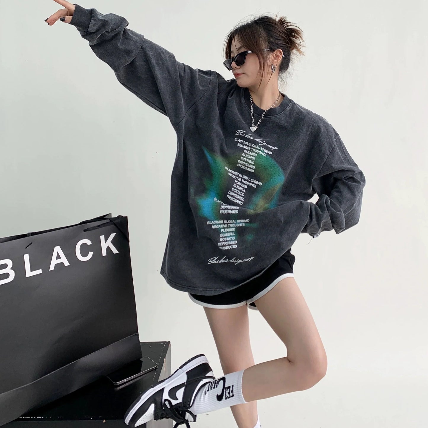 【トップス】春秋冬 アメリカンスタイル プリント 合わせやすい Tシャツ【FCシリーズ】