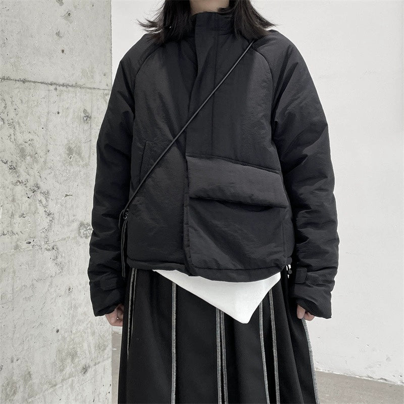 【アウター】厚い保温 冬 ユニセックス スタンドネック 綿入れコート【AHシリーズ】