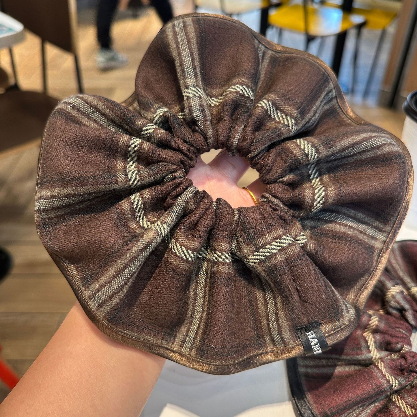 【グッズ】チェック柄 ポニーテール エレガント ヘアアクセサリー