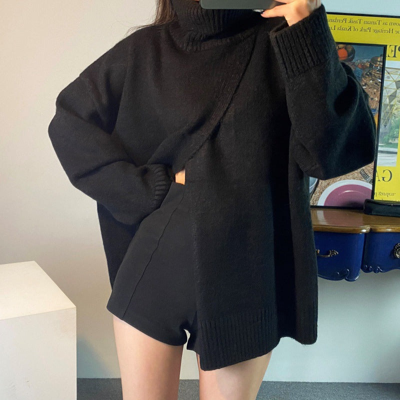 【トップス】秋冬 大量入荷 秋冬新作 スリット ルーズ セーター