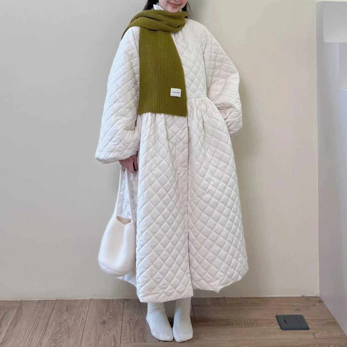 【アウター】季節感満点 秋冬 シンプル 合わせやすい 綿入れコート【30日内発送】