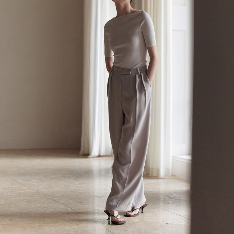 【トップス】ニット 透け感 接触冷感 夏 半袖 Tシャツ