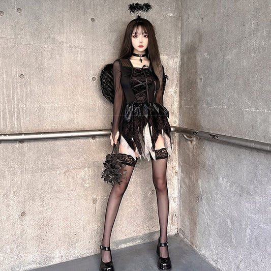 【ハロウィン】大人用 コスチューム エンジェル デビル ブラック ヴァンパイア ゴーストブライド ウィッチ 演出衣装