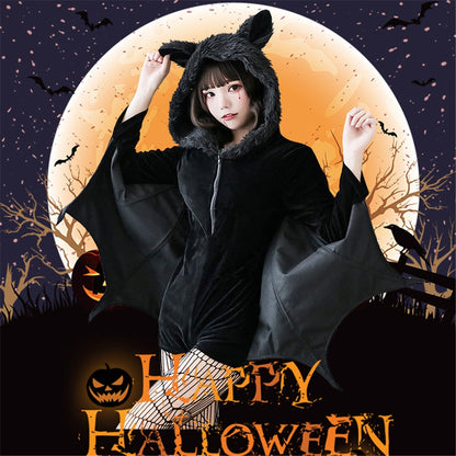 【ハロウィン】レディース ホラー 吸血鬼 コウモリ デビル コスチューム アニマルパーティー 仮装 ステージ衣装