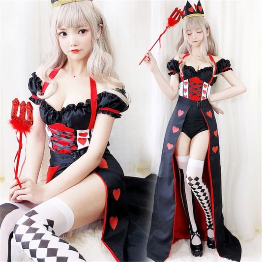 【ハロウィン】コスプレ ポーカークイーン セクシー カジノ ジョーカー 魔女 仮装 舞踏会 レディース