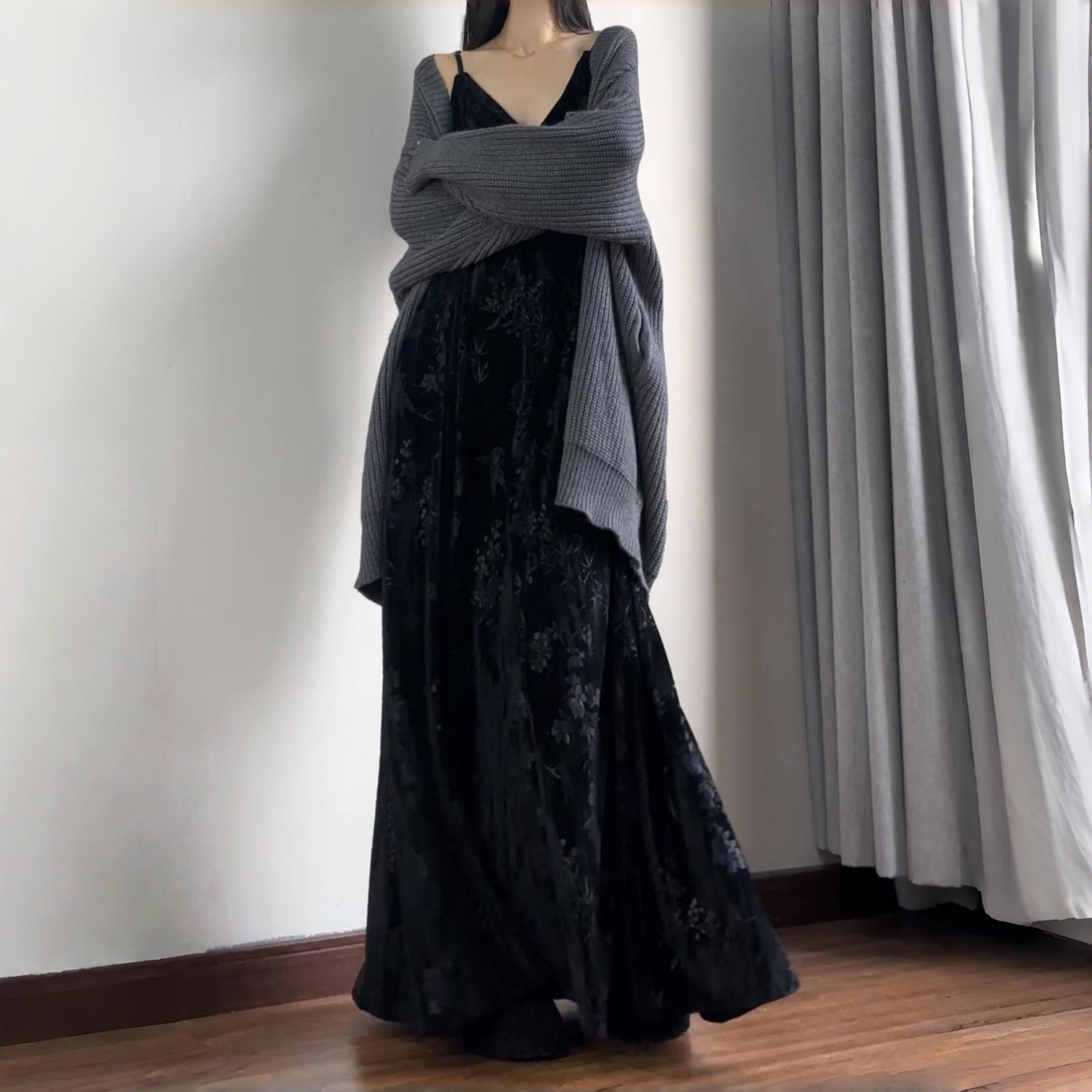 【ワンピース】気質よい 高品質 Vネック ストラップドレス【SHシリーズ】