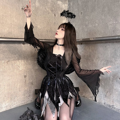 【ハロウィン】大人用 コスチューム エンジェル デビル ブラック ヴァンパイア ゴーストブライド ウィッチ 演出衣装