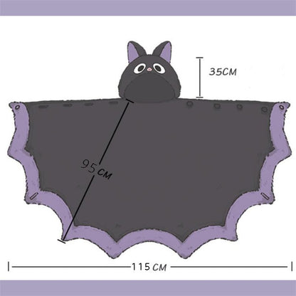 【ハロウィン】コウモリ エアコン毛布 サンゴフリース 昼寝用 ケープ フード付き パジャマ 可愛い レディース