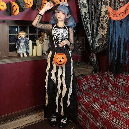 【ハロウィン】コスプレ  魔女 パーティ ダークデビル ゴーストブライド ブラック ヴァンパイア レディース