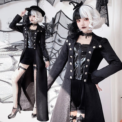 【ハロウィン】大人用コスプレ・ブラックウィッチ・海賊・ヴィンテージスチームパンク・ゴシック・中世風舞台衣装