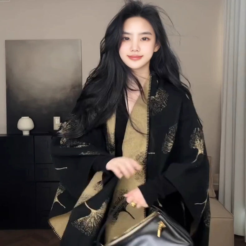 【グッズ】ニューチャイナ 春 秋 冬 保温 ケープ ストール マフラー【AHシリーズ】