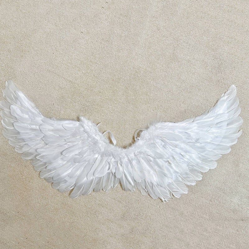 【ハロウィン】羽 翼  ブラック＆ホワイト 天使の翼 コスプレ 悪魔ウィング 小道具 ステージ衣装 大人用 子供用 フェザー