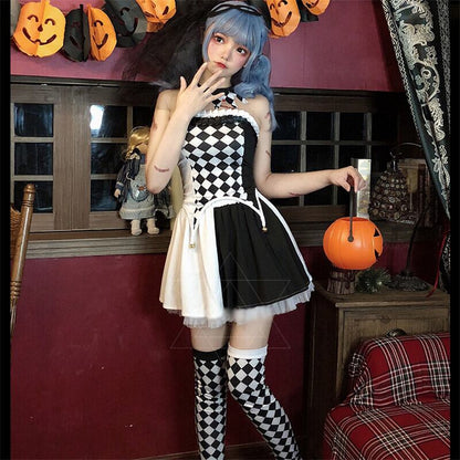 【ハロウィン】コスプレ サーカス ジョーカー パフォーマンス衣装 演出用 役柄扮装 レディース