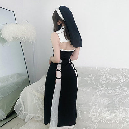 【ハロウィン】セクシー 修道女 可愛い 制服 コスプレ パジャマ