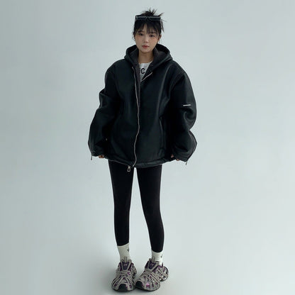 [外套] 秋冬潮款PU加厚保暖外套 [FC系列]