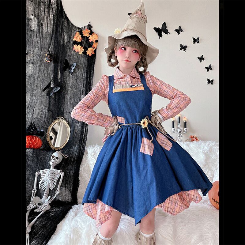 【ハロウィン】大人用 コスチューム スケアクロウ ウィッチ ワンピース ジョーカー コスプレ クリスマス ステージ 演劇 メイド服