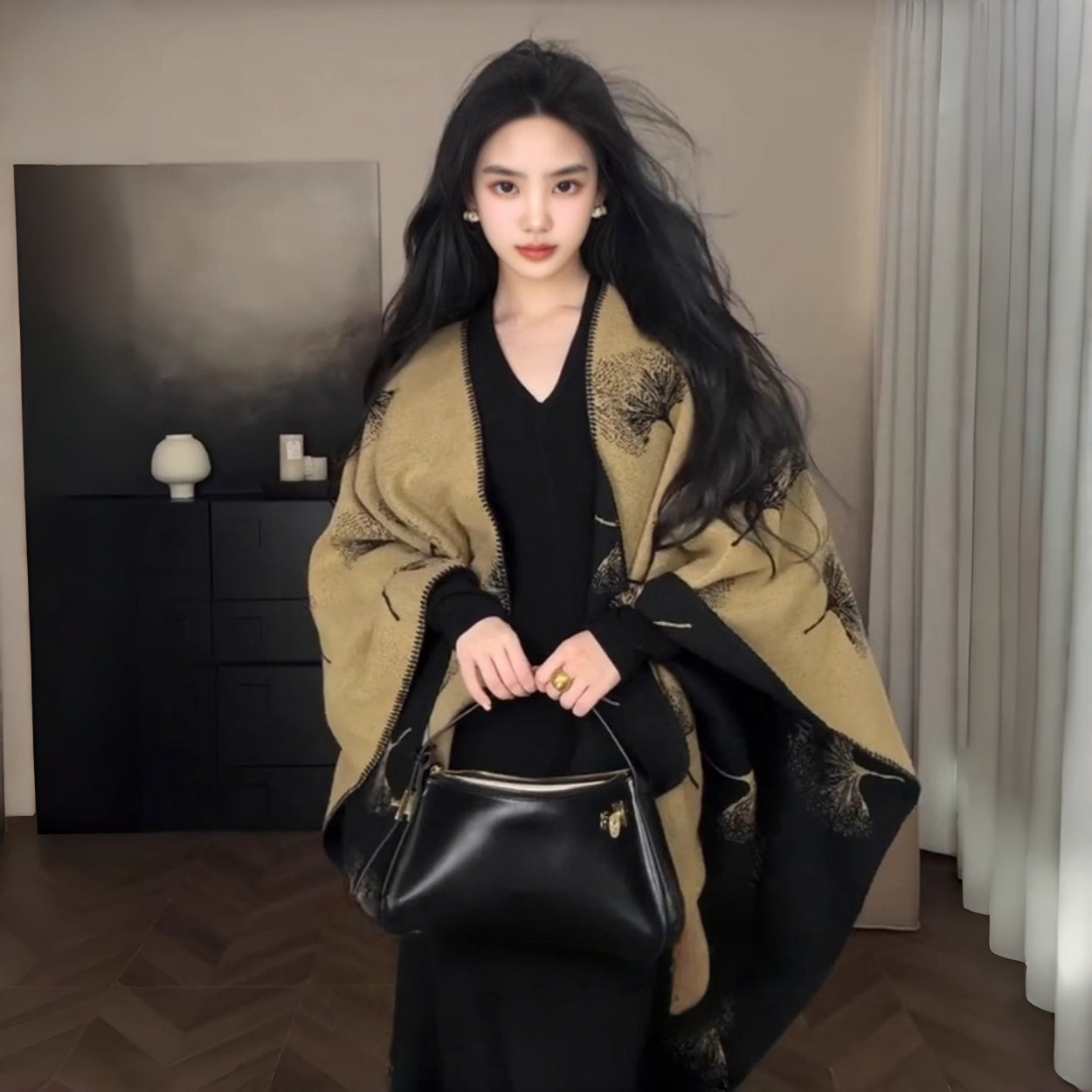 【グッズ】ニューチャイナ 春 秋 冬 保温 ケープ ストール マフラー【AHシリーズ】