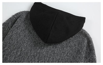 【24AW】【15～20日内発送】【アウター】高級感 配色 厚い保温 ニットセーター ジャケット【FCシリーズ】